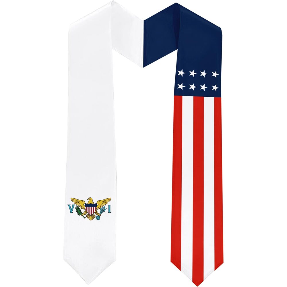 3004 US Virgin Islands Flag International Students Graduation Sash Stole